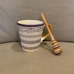 Artisan mug and wooden frother